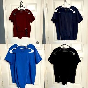 Figs Men's Scrub Tops - Burgundy, Navy, Royal Blue, Black